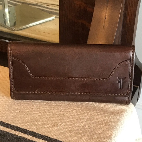 Frye Handbags - ⭐️ SALE ⭐️ Frye Melissa Leather Continental Wallet Dark Brown MRSP $158